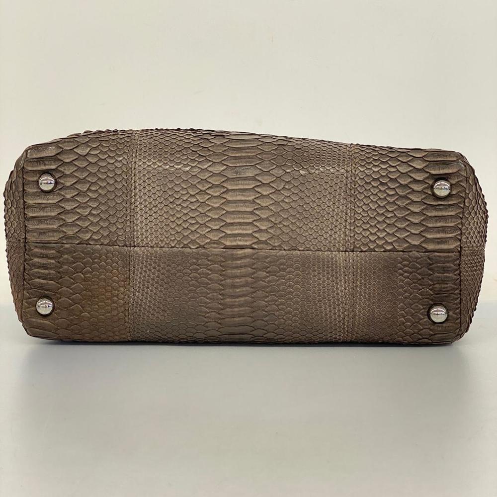 Chanel Executive Python Tote Bag Brown - image 3